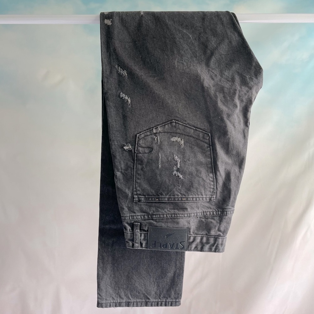 Jeff Staple Pigeon Deconstructed Black Jeans Mens Size 38